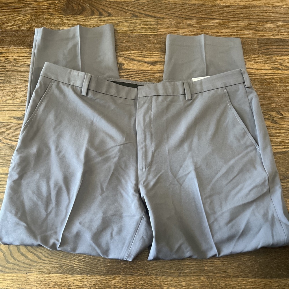 George Wrinkle Resistant Suit Pant Charcoal Sky42 X 30 NWT